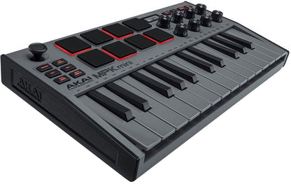 Akai MPK Mini MK3 Portable USB MIDI Keyboard Controller Special Edition - Gray - PSSL ProSound and Stage Lighting