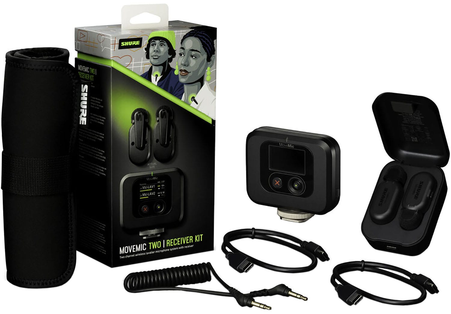 Shure MV-TWO-KIT-Z7 MoveMic Wireless Lavalier Microphone Pair for