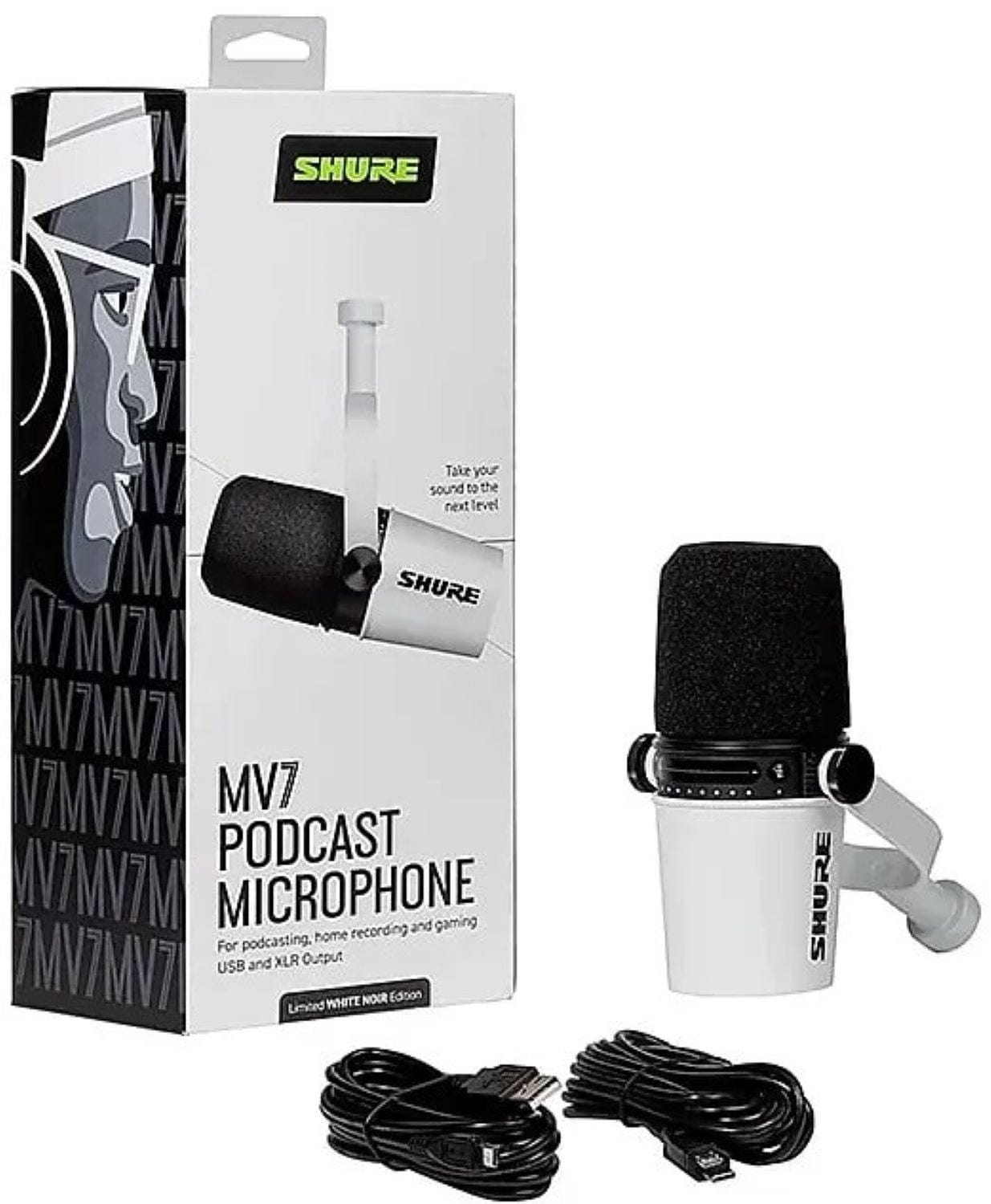 Shure MV7-W USB XLR Podcast Microphone - Limited Edition White - PSSL ProSound and Stage Lighting