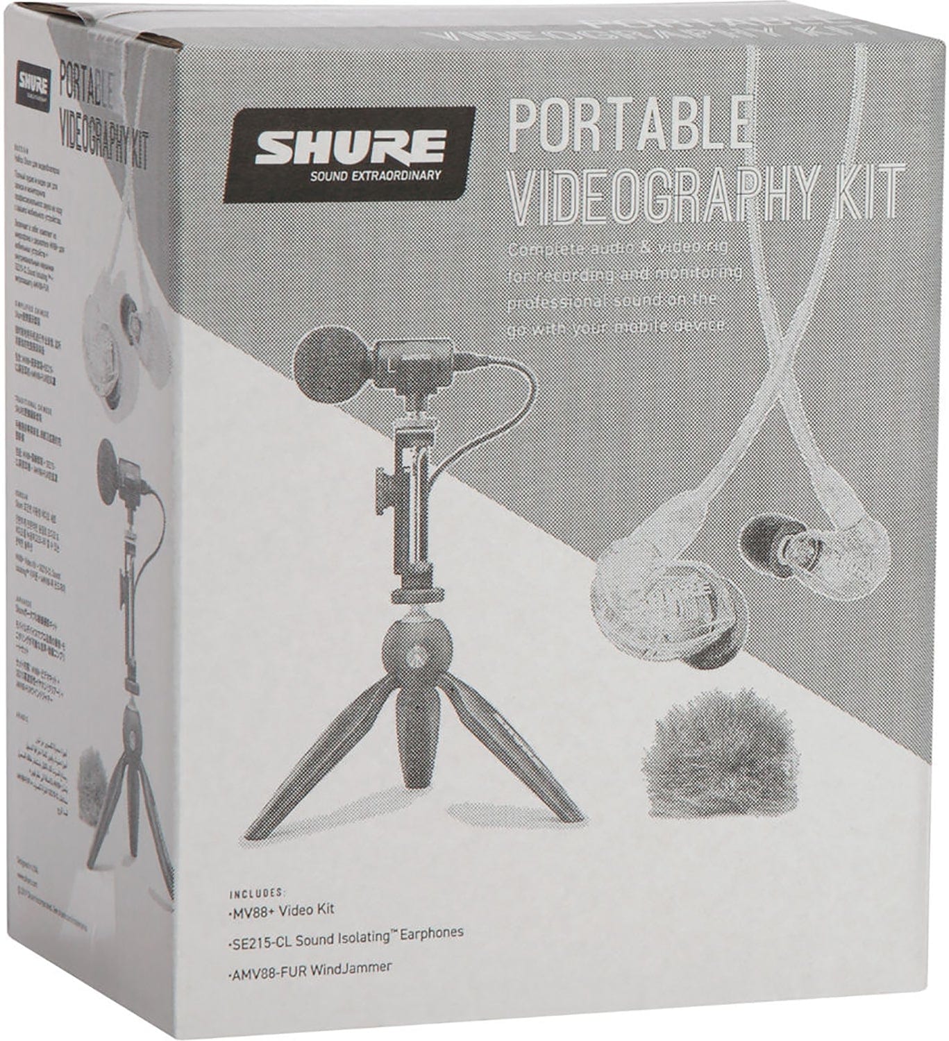 Shure MV88+SE215-CL Kit de vidéographie portable avec microphone