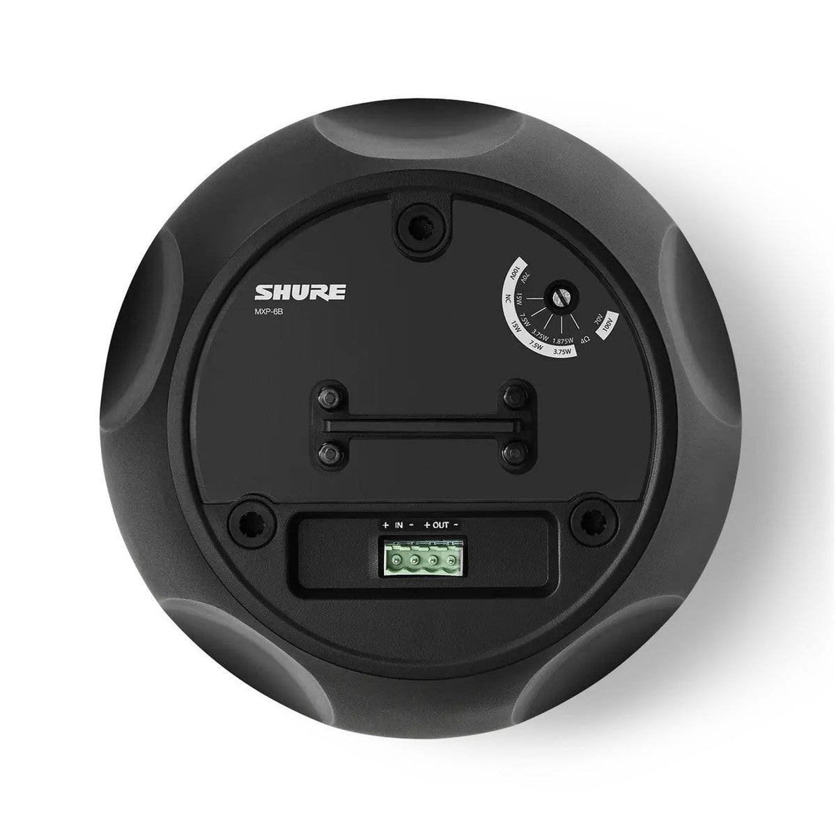 Shure MXP-6B Loudspeaker, pendant, 8ohm/trafo, black