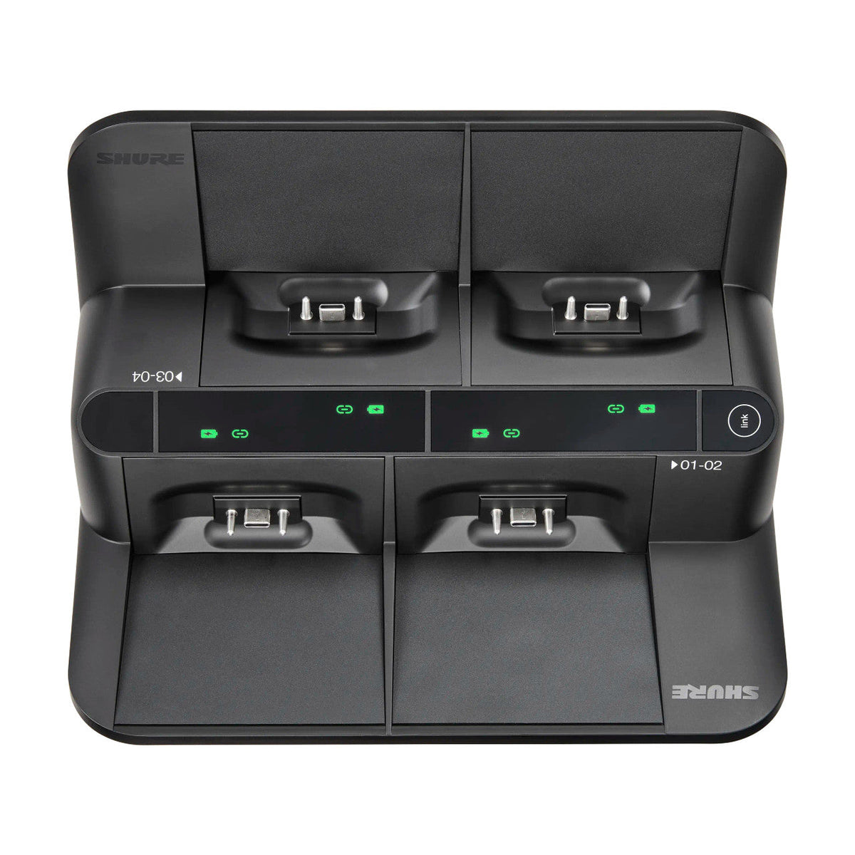 Shure MXWNDX4G Networked Dock - 4 Bay - Gooseneck