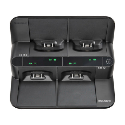 Shure MXWNDX4G Networked Dock - 4 Bay - Gooseneck