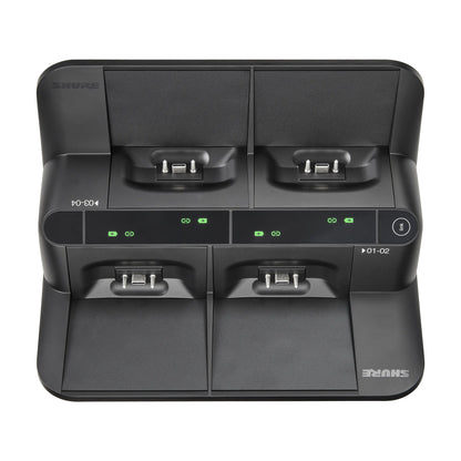 Shure MXWNDX4GTA Networked Dock, 4 Bay, Gooseneck, TAA