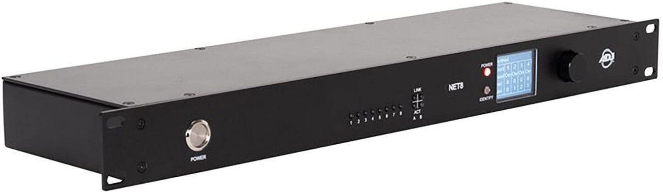 ADJ American DJ NET-8 Rackmount 4-Port DMX over Ethernet Node with ...