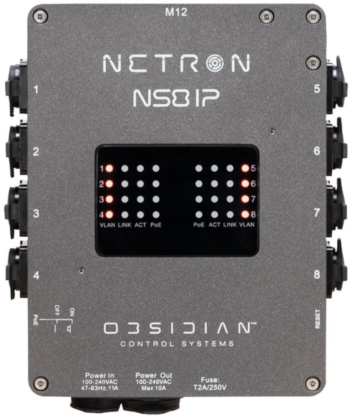 Elation NIP008 Netron NS8 IP 8-Port Outdoor Network Switch - PSSL ProSound and Stage Lighting