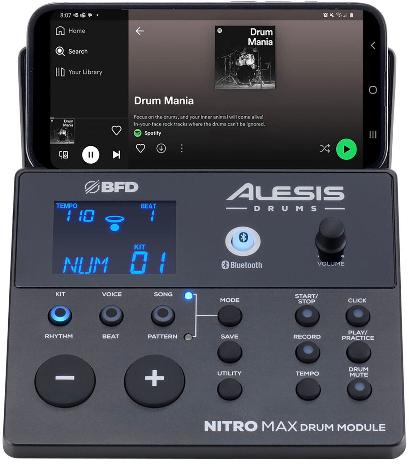 Alesis Nitro Max Kit 8-Piece Electronic Drum Kit with Mesh Heads / Bluetooth - PSSL ProSound and Stage Lighting