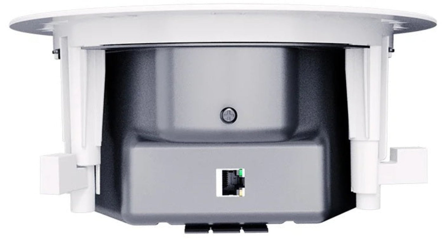 Q-SYS NL-C4-WH 4-inch Low-Profile Ceiling-Mount PoE/PoE+ Powered Network Loudspeaker - White - PSSL ProSound and Stage Lighting