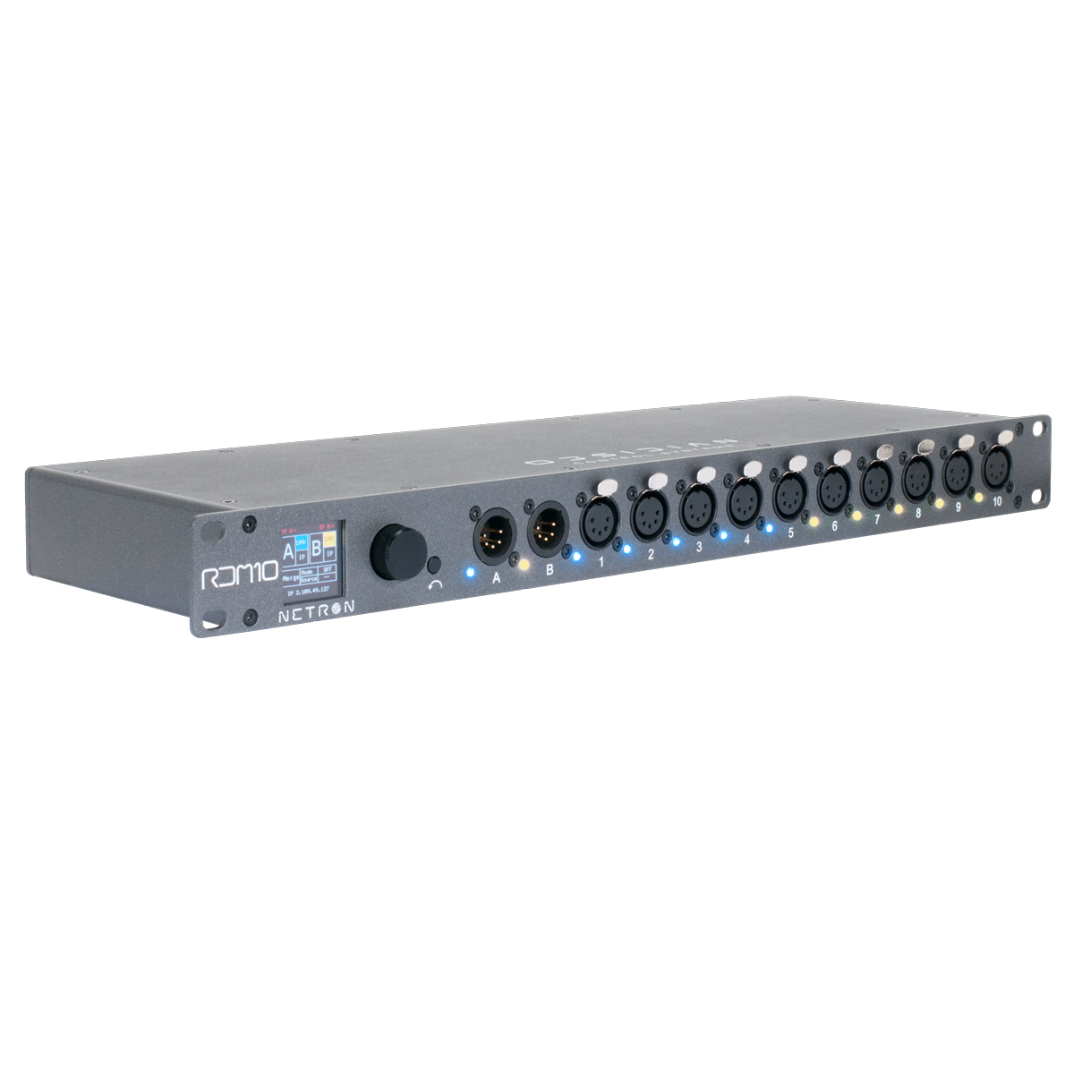 Elation RDM 10; RDM Splitter/Node 2U, 10 XLR