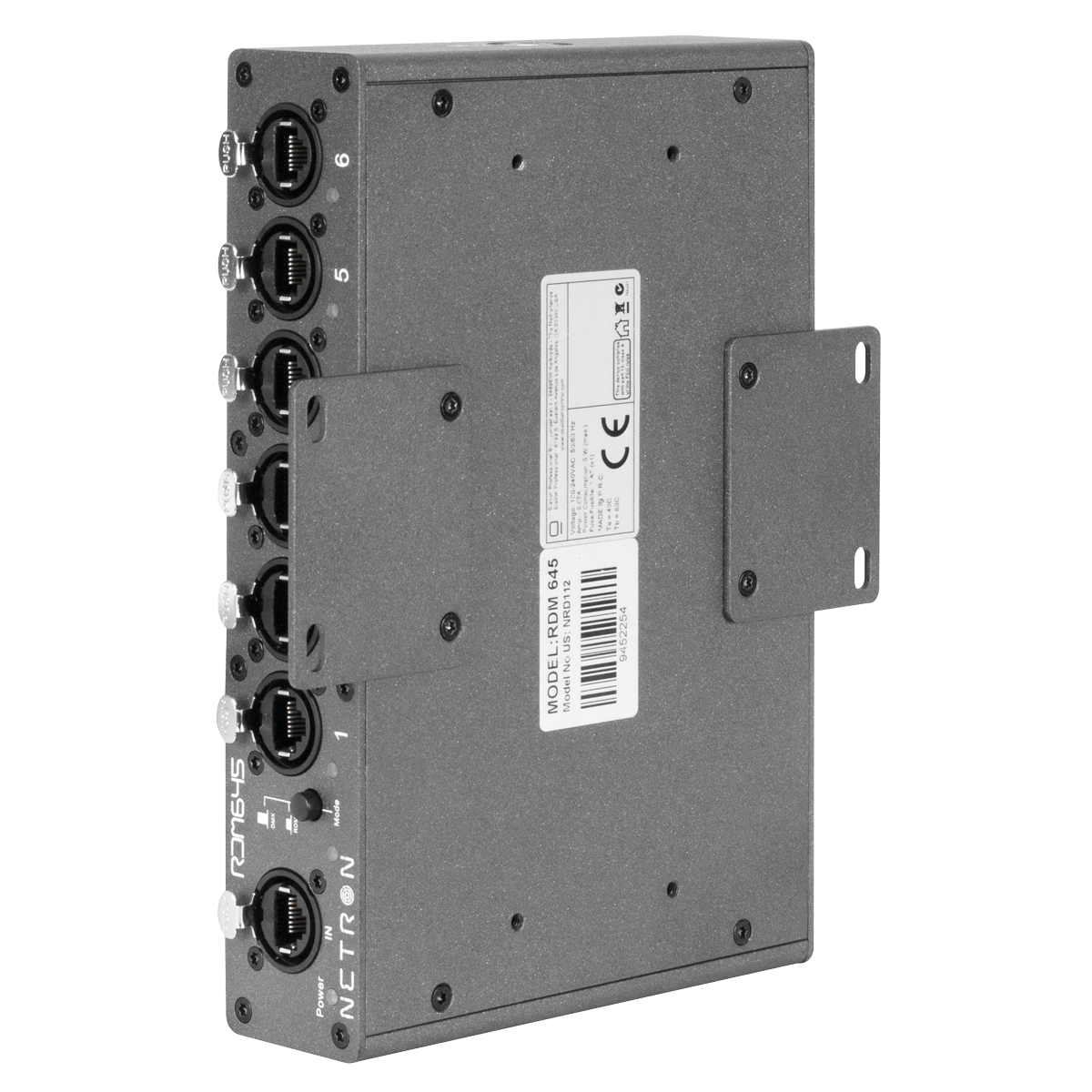 Elation RDM 645; RDM Splitter 1x6 RJ45 1/2 Rack