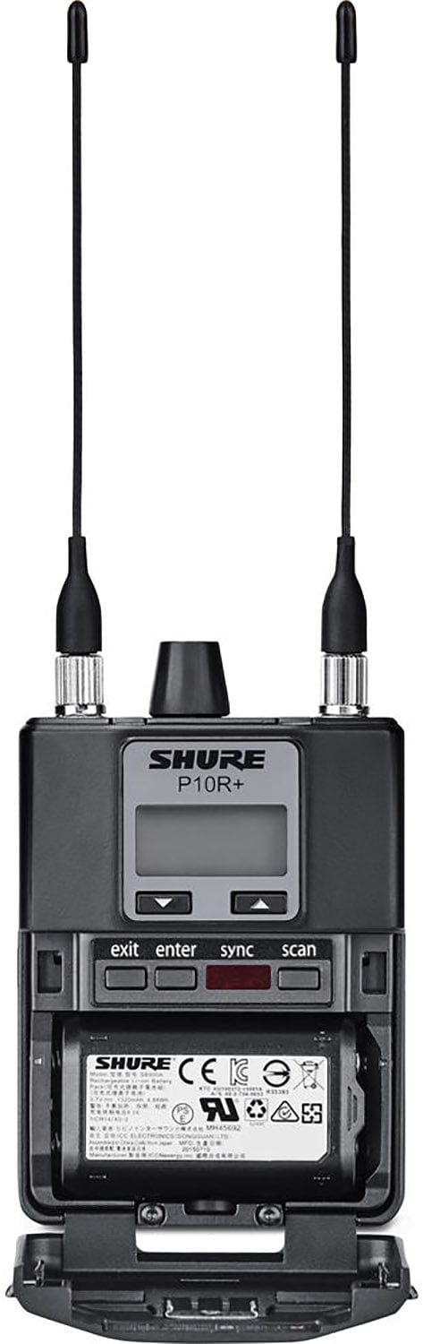 Shure P10R+=-X55 Diversity Bodypack Receiver for PSM 1000 Personal Monitor System - X55 Band - PSSL ProSound and Stage Lighting