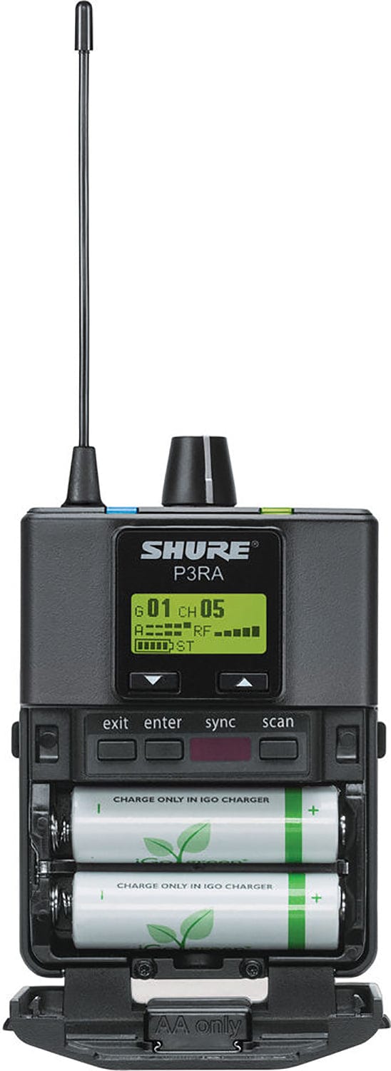 Shure P3RA=-G20 Shure P3RA=-G20 PSM300 Professional Bodypack Receiver - G20 Band - PSSL ProSound and Stage Lighting