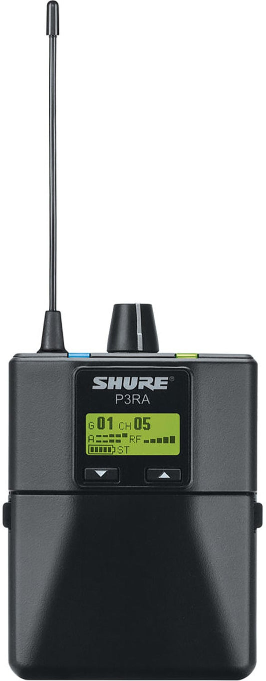 Shure P3RA=-H20 Premium Wireless Bodypack Receiver for PSM 300 Personal Monitor System - PSSL ProSound and Stage Lighting
