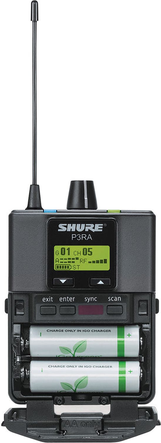 Shure P3RA=-J13 Shure P3RA=-J13 PSM300 Professional Bodypack Receiver - J13 Band - PSSL ProSound and Stage Lighting