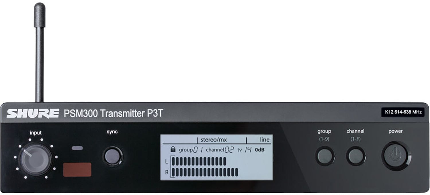 Shure P3T=-H20 Wireless Transmitter for PSM300 System - H20 Band - PSSL ProSound and Stage Lighting