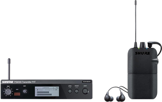 Shure P3TR112GR-J13 PSM300 Wireless System with SE112-GR Earphones -G20 Band - PSSL ProSound and Stage Lighting