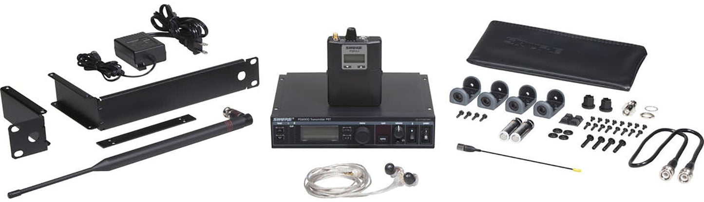 Shure P9TRA+425CL-G7 PSM900 Personal Monitor System - Transmitter/Bodypack/Earphones - G7 Band - PSSL ProSound and Stage Lighting
