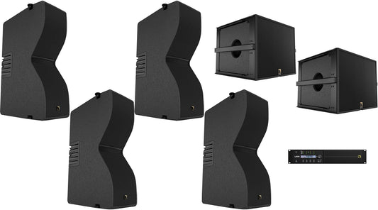 L-Acoustics PA-PACK-1445 Speaker Pack: Kiva II Line Array (x4), SB15m Subwoofer (x2), and LA4X Amplifier (x1) - PSSL ProSound and Stage Lighting