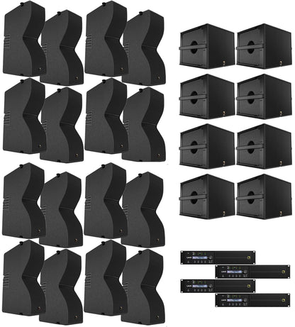 L-Acoustics PA-PACK-1448 Speaker Pack: Kiva II Line Array (x16), SB15m Subwoofer (x8), and LA4X Amplifier (x4) - PSSL ProSound and Stage Lighting