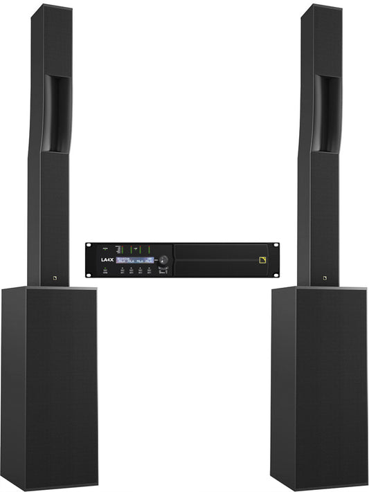 L-Acoustics S Series Med Throw System w/ (2x) Syva Speaker, (2x) Syva Low, & (1x) LA4X Amp