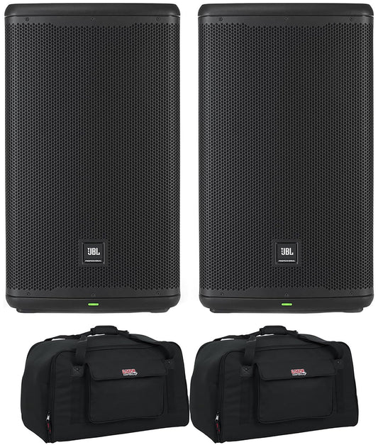 JBL EON712 2-Way 1300W 12-Inch Powered Speaker w/ Bluetooth (Pair) and a Free Pair of GPA-TOTE12 Speaker Bags - PSSL ProSound and Stage Lighting