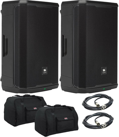 JBL PRX915 Speakers (x2) with Gator Totes / Cables - PSSL ProSound and Stage Lighting