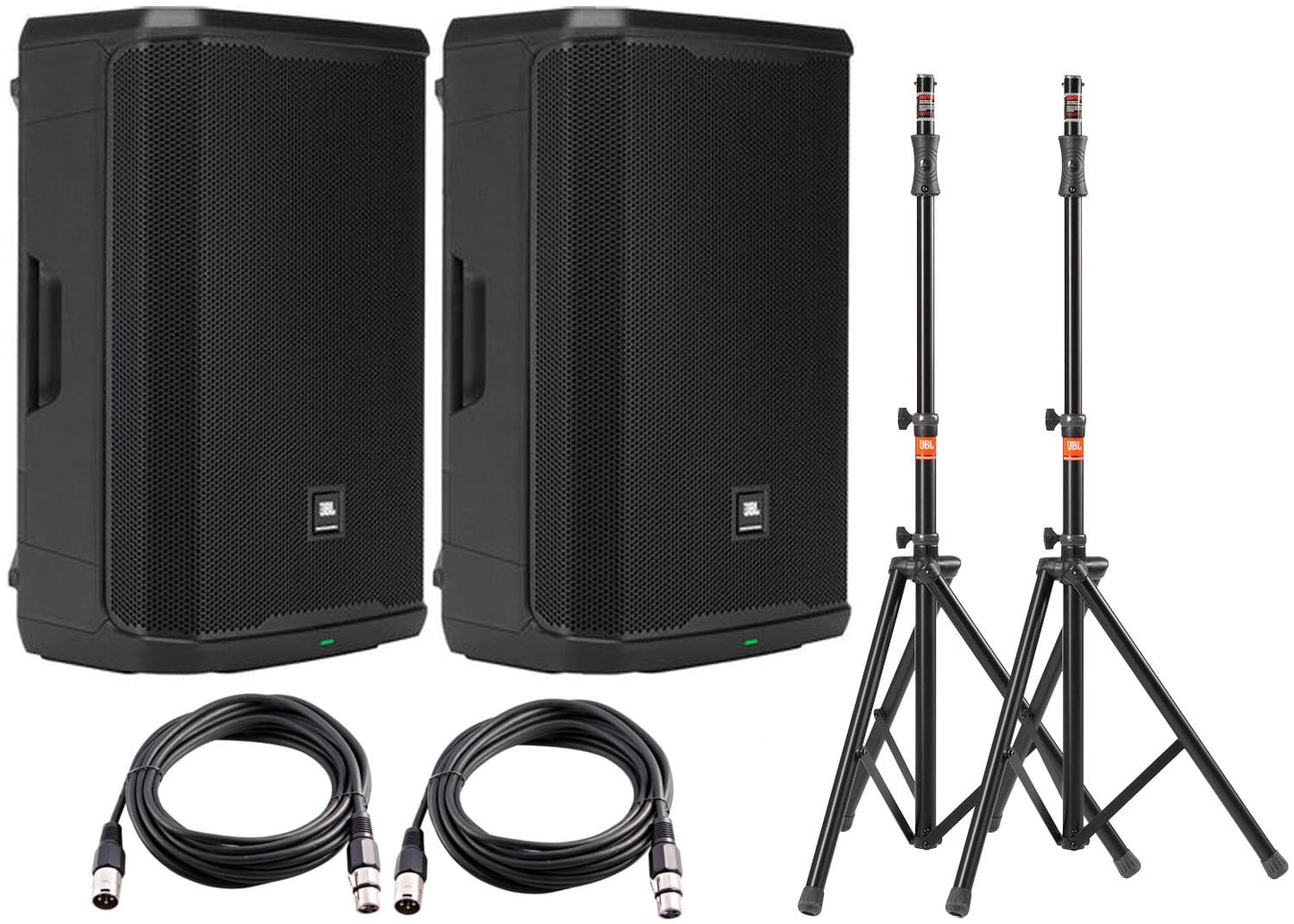 JBL PRX915 Speakers (2x) with Stands / XLR Cables - PSSL ProSound and Stage Lighting