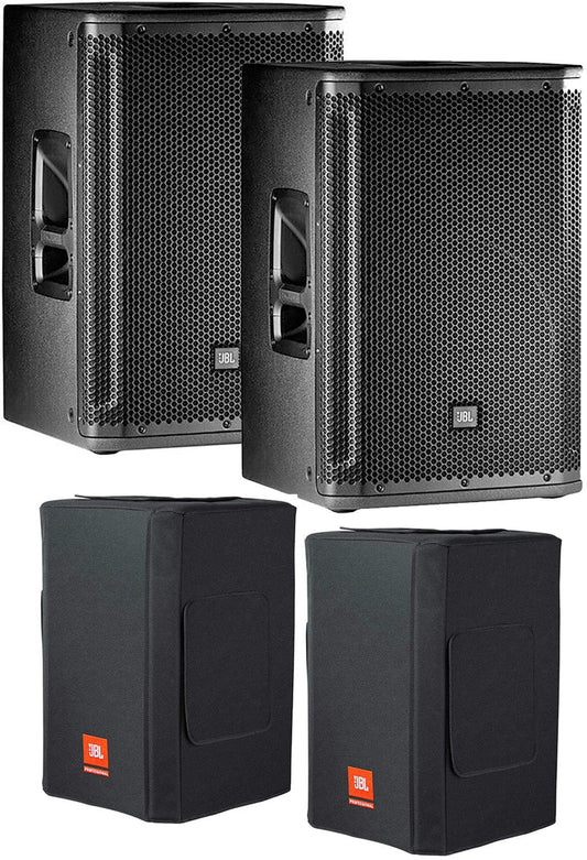 JBL SRX12P 12-Inch 2-Way Powered Speaker (x2) with Cover (x2) - PSSL ProSound and Stage Lighting