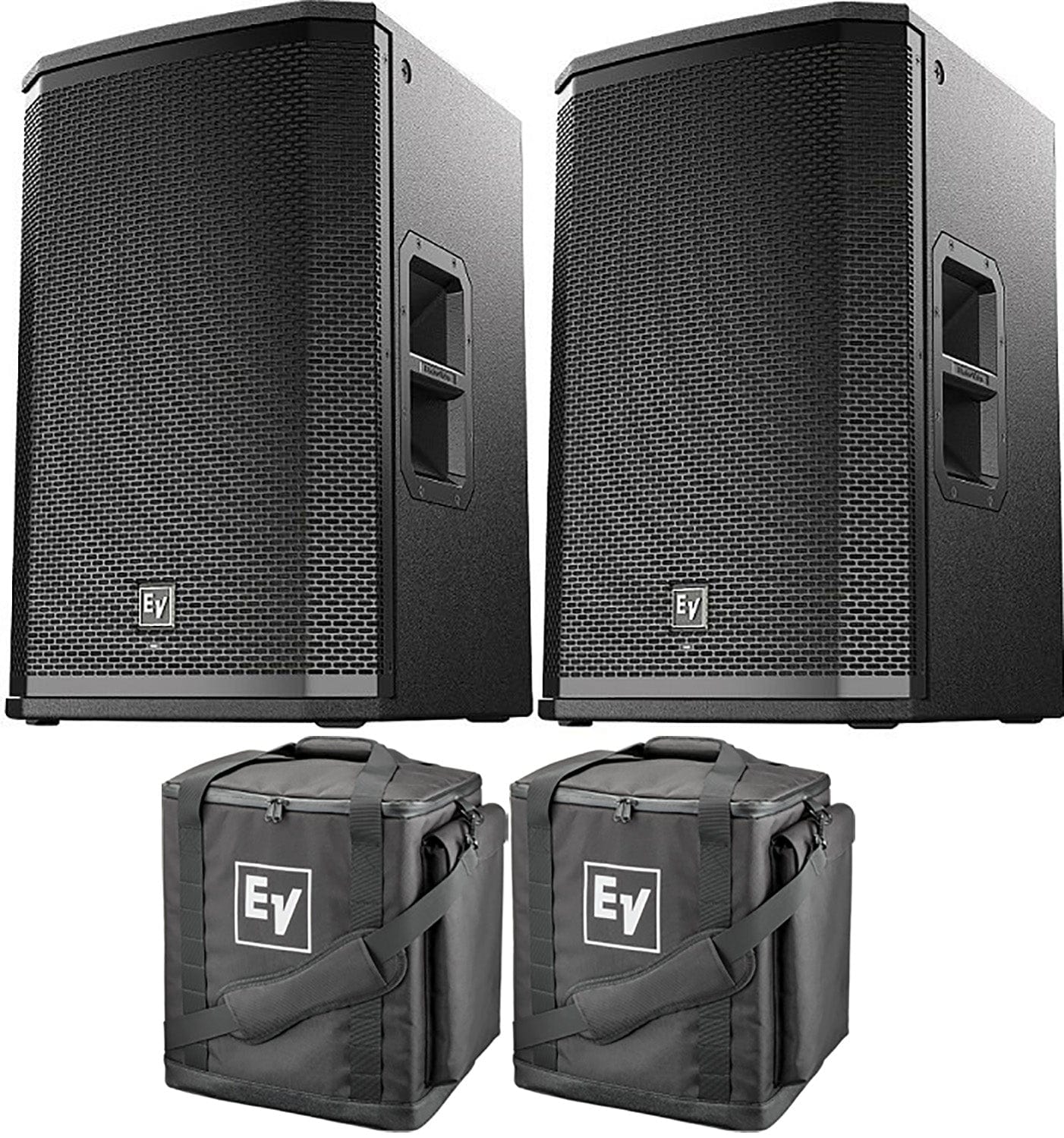 Electro-Voice ETX-15P 15-Inch Powered Speaker (x2) with Totes - PSSL ProSound and Stage Lighting