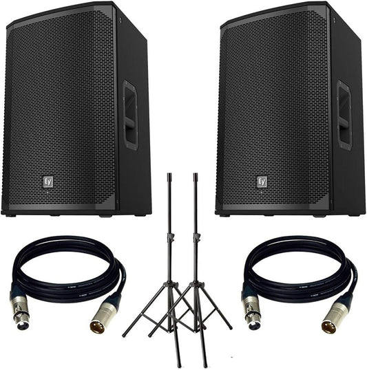 Electro-Voice EKX-12P 12-Inch Powered Speaker (x2) with Stands and Cables - PSSL ProSound and Stage Lighting