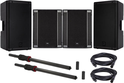 RCF ART-912A Speakers (x2) and SUB708-AS MKII Subwoofer (x2) with Sub Poles and Cables - PSSL ProSound and Stage Lighting