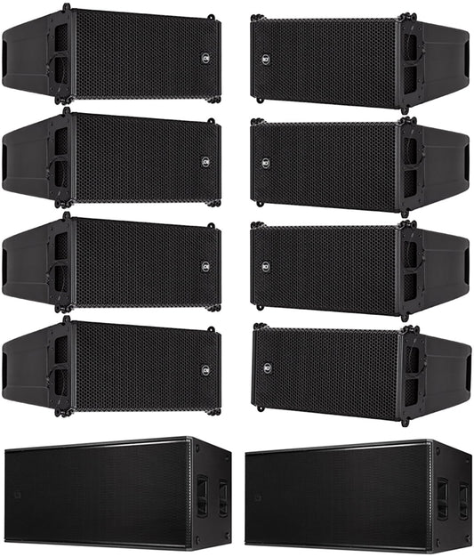 RCF Flown/Ground Stack Line Array Pack with x8 HDL6-A Loudspeakers and x2 SUB-8008-AS Subs - PSSL ProSound and Stage Lighting