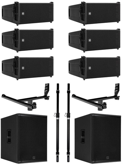 RCF Pole Mount Line Array Pack with x6 HDL6A and x2 SUB-8003-AS