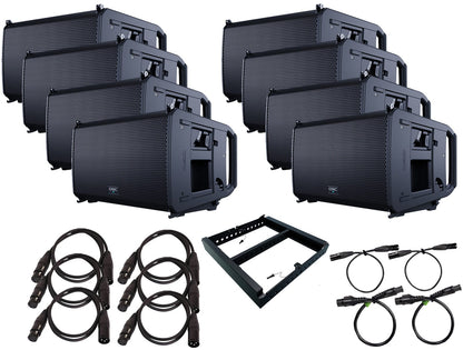 QSC LA112 4x4 Line Array System with x8 LA112 12-Inch Active Line Array Speakers and Accessories - PSSL ProSound and Stage Lighting