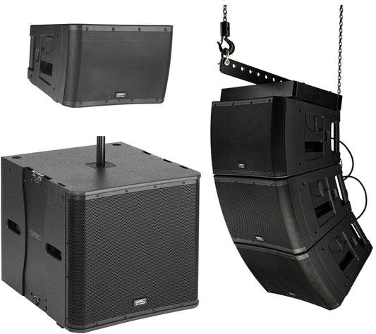 QSC KLA12 Line Array (x4) & KLA181 Subwoofer with Flybar