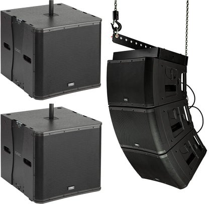 QSC KLA12 Line Array (x3) & KLA181 Subs (x2) with Flybar