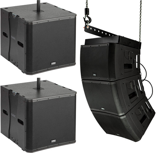 QSC KLA12 Line Array (x3) & KLA181 Subs (x2) with Flybar