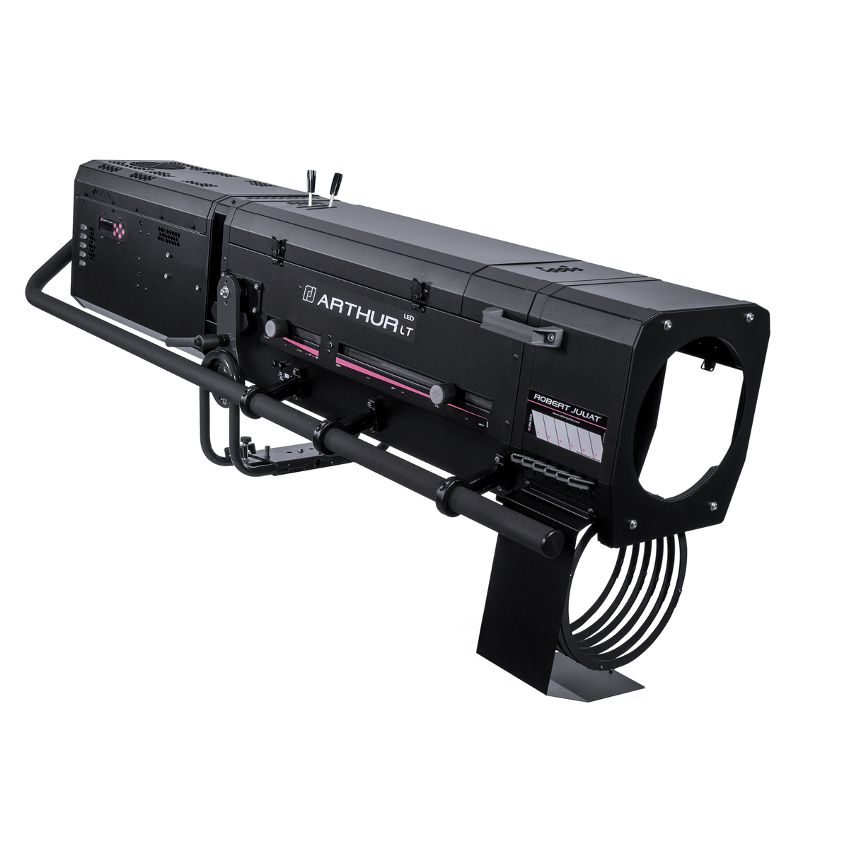 Robert Juliat RJFPR1014008 Arthur LT – 800W LED Cool White 4° - 10° Followspot with Top Controls