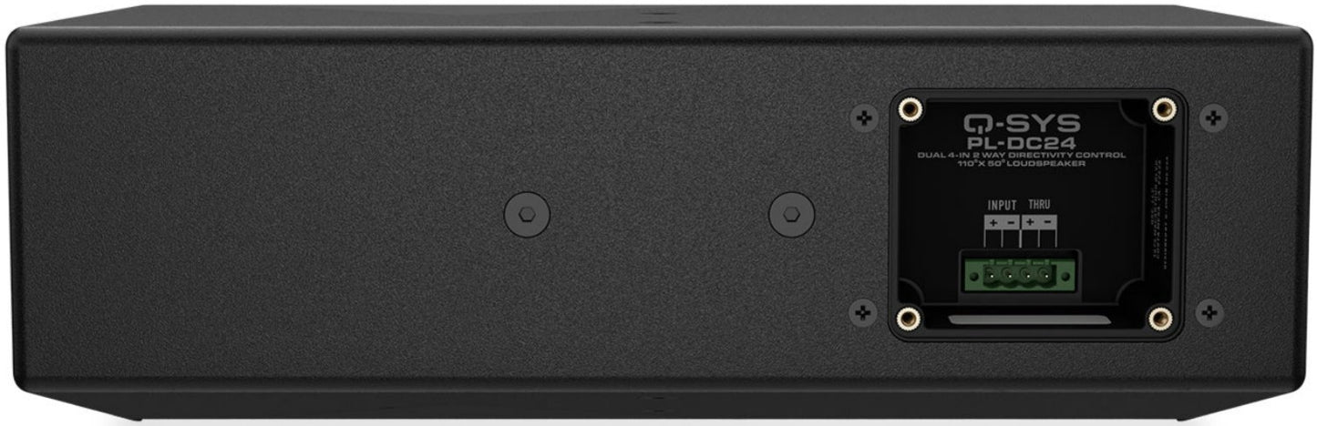 Q-SYS PL-DC24 2-Way Passive Dual 4-Inch Point Source Loudspeaker - Black - PSSL ProSound and Stage Lighting