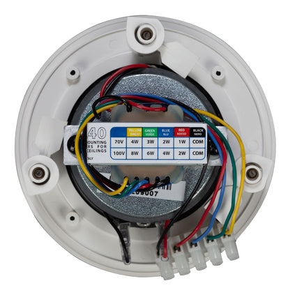 RCF PL 40 31/2" Flush Mnt. Ceil. Speaker With Line Transf., 8W, IP 44