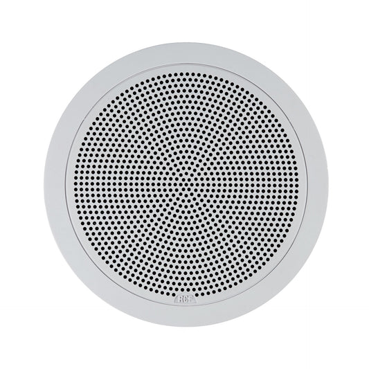 RCF PL 50 6" Twin-Cone Flush Mounting Ceiling Speaker, White, 6W, 70-100V, Plastic Grille