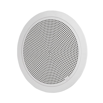 RCF PL 50 6" Twin-Cone Flush Mounting Ceiling Speaker, White, 6W, 70-100V, Plastic Grille