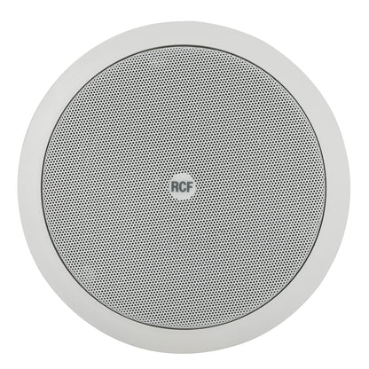 RCF PL 60 6" Twin-Cone Flush Mounting Ceiling Speaker, White, 6W, 70-100V