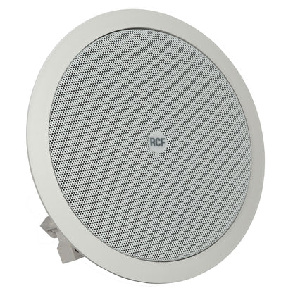 RCF PL 60 6" Twin-Cone Flush Mounting Ceiling Speaker, White, 6W, 70-100V