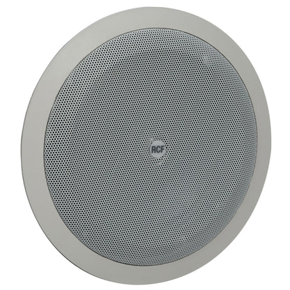 RCF PL 6X 6" Coax Flush Mnt. Ceil. Speaker With Line Transf., 12W, IP 44 (White)