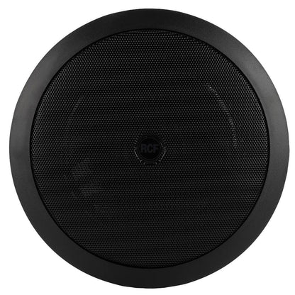 RCF PL 6X B 6" Coax Flush Mnt. Ceil. Speaker With Line Transf., 12W, IP. 44 (Black)