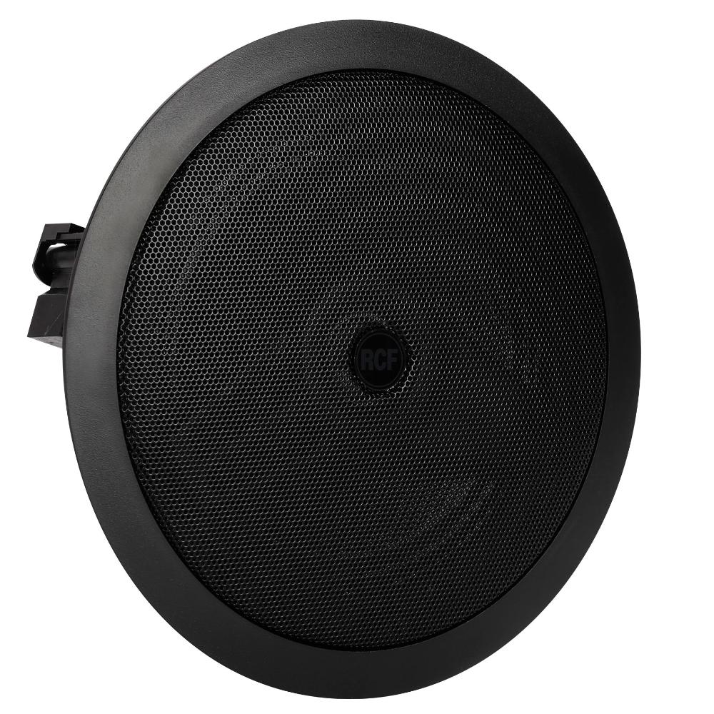 RCF PL 6X B 6" Coax Flush Mnt. Ceil. Speaker With Line Transf., 12W, IP. 44 (Black)