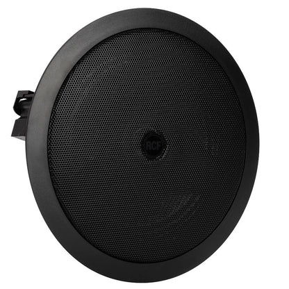 RCF PL 6X B 6" Coax Flush Mnt. Ceil. Speaker With Line Transf., 12W, IP. 44 (Black)
