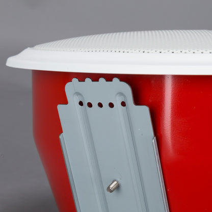 RCF PL 70EN 6" Twin-Cone Flush Mounting Ceiling Speaker, White Frame+Grid, 6W, 70-100V. Steel Back-Can Included - EN54-24
