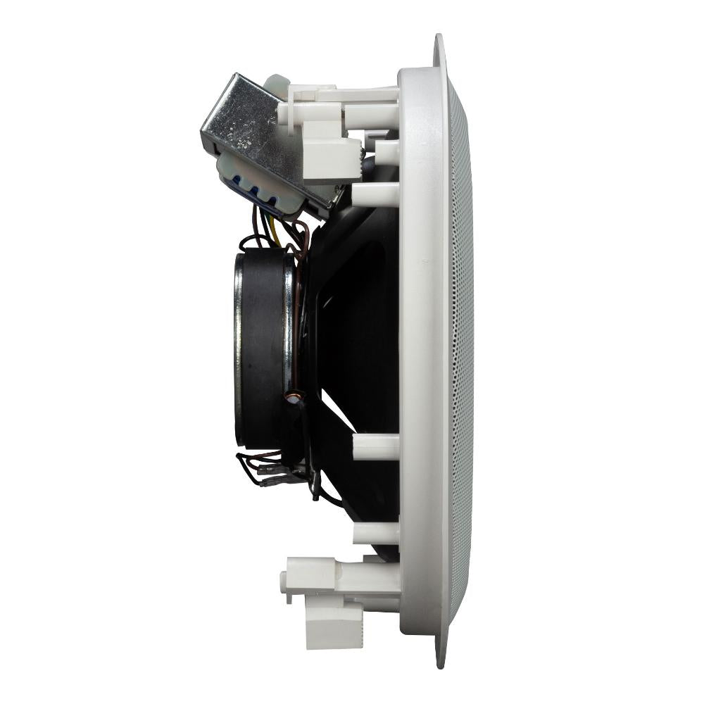 RCF PL8X W Passive 80W 8" 2-Way Coaxial Ceiling Speaker with Transformer - 70/100V (IP44) (White)